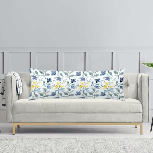 YUDILINSA Watercolor Floral Body Pillow Cover 20x54
