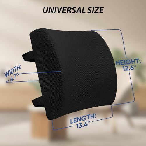 Monomi Lumbar Support Pillow - Black Office Car Use