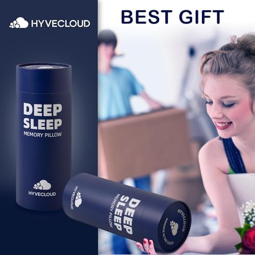 HYVECLOUD Memory Foam Bed Pillow - 24x16x5 Inches