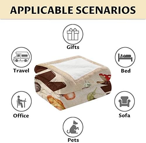 Mercuryelf Custom Mushroom Throw Blanket - 40x50 Inches Flannel 1