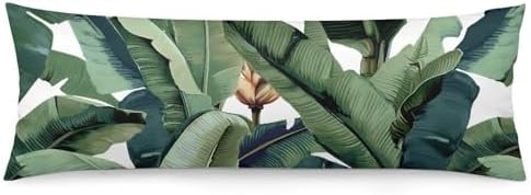 Haneni Banana Leaf Throw Pillow Cover 20x54 Polyester with Zipper