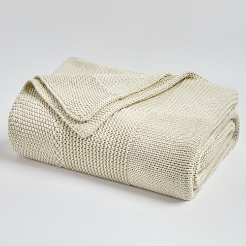 Longhui Chessboard Grid Chunky Cable Knit Throw Blanket