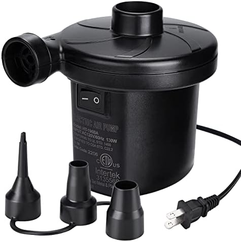 CAMULAND 130W Electric Air Pump with 3 Nozzles