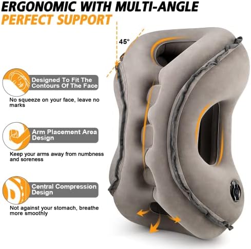 BLABOK Inflatable Travel Pillow with Eye Mask and Earplugs
