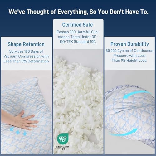 Cotelovo Shredded Memory Foam Cooling Bamboo Viscose Pillow Queen Size