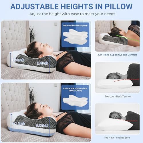 Elviros Cervical Neck CPAP Pillow for Sleep Apnea