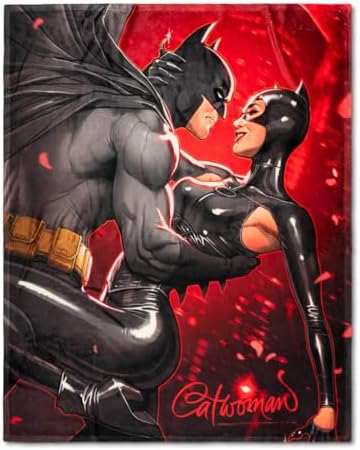 Batman and Catwoman Plush Throw Blanket