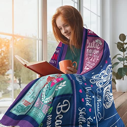Nurse Themed Throw Blanket 60x50 Inches