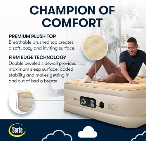 Serta Raised Air Mattress with Never Flat Pump