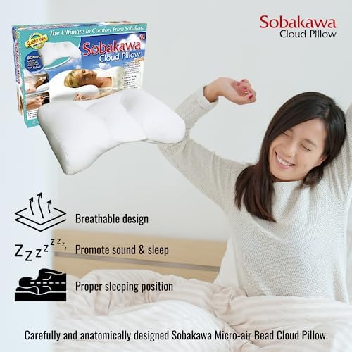Sobakawa Cloud Pillow - Contoured Support Pillow for Neck and Head