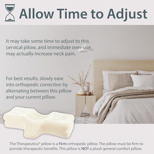 Therapeutica Cervical Foam Pillow - Back and Side Support Firm and Large