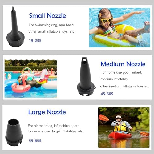 DrNanhai Electric Air Pump for Inflatables 5200mAh Rechargeable