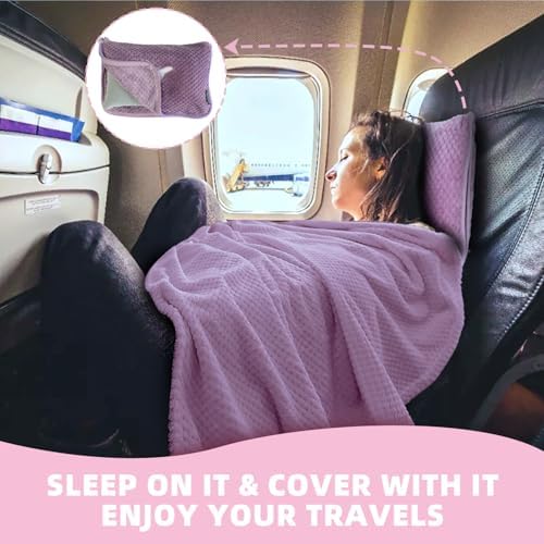 Nenolix 3 in 1 Travel Blanket Pillow Set - Violet 1