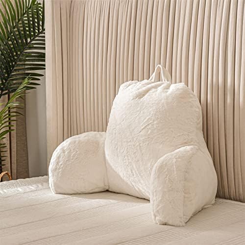 Aimuan Reading Pillow with Arms Bed Rest Wedge Ivory