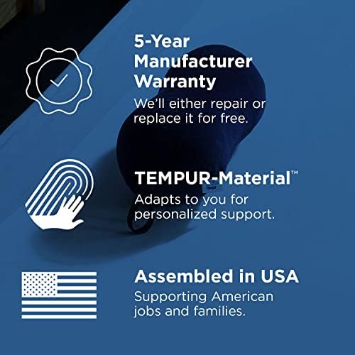 Tempur-Pedic Travel Pillow Peanut Shape Navy