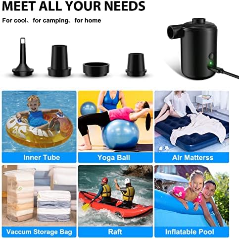 ZUOBIEZI Portable Air Pump USB Rechargeable 3600mAh