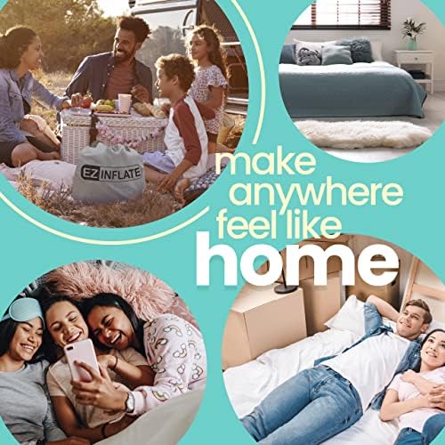 EZ INFLATE Double High Luxury Air Mattress with Built In Pump 1