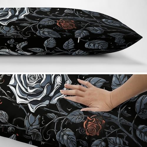 VFMNT Pillowcase Rose Gothic Throw Pillow Cover 20x30 Inch
