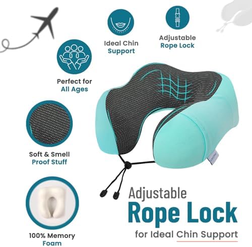 Subrenna Adjustable Travel Pillow for Neck Support and Comfort