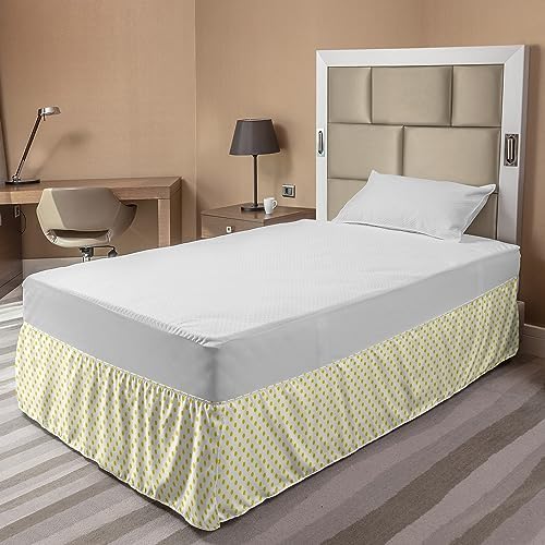 Ambesonne Yellow Bedskirt with Retro Design