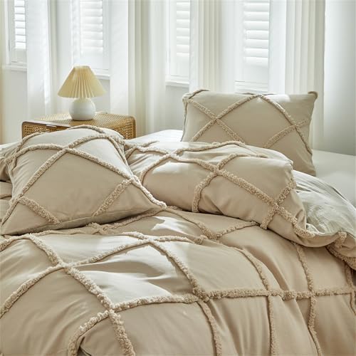 Boho Duvet Cover Set TwinTwin XL 2 Pieces Khaki