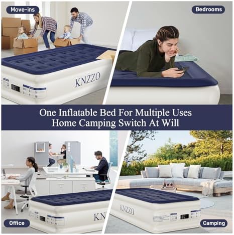 KNZZO Air Mattress Twin with Built-in Pump