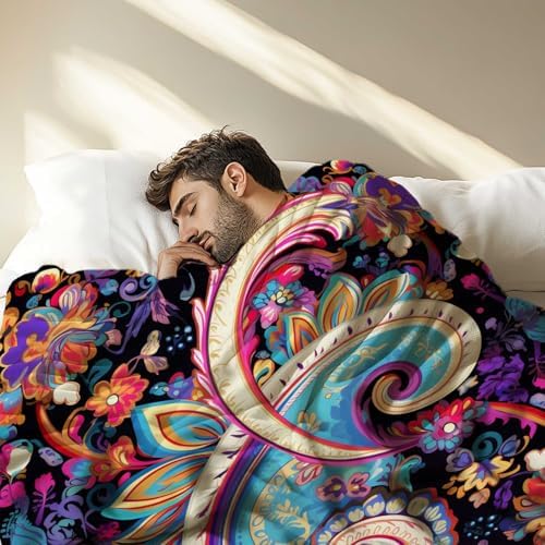 Firmiso Paisley Throw Blanket - 50x60 Inches