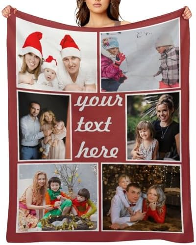 Custom Personalized Photo Throw Blanket - Home Decor Cozy Gift