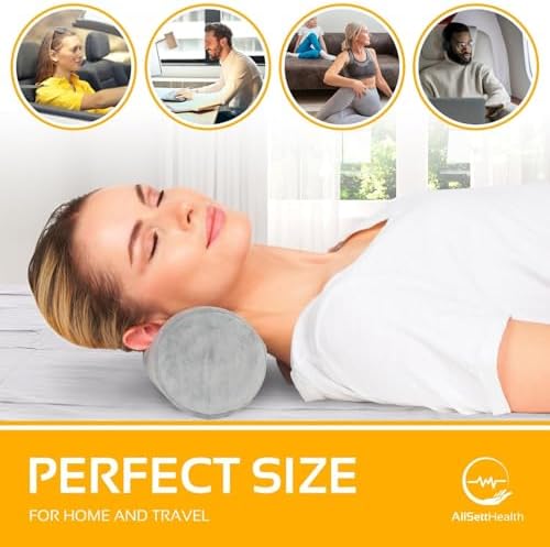 AllSett Health Memory Foam Cervical Pillow - Multi-Purpose Neck Back Support