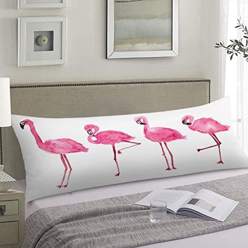 KENADVI Pink Flamingo Body Pillow Cover 20x54 1