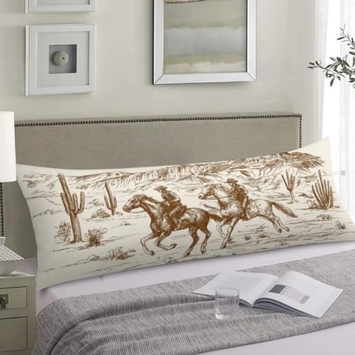AIMSTONG Cowboy Body Pillow Cover with Zipper 1