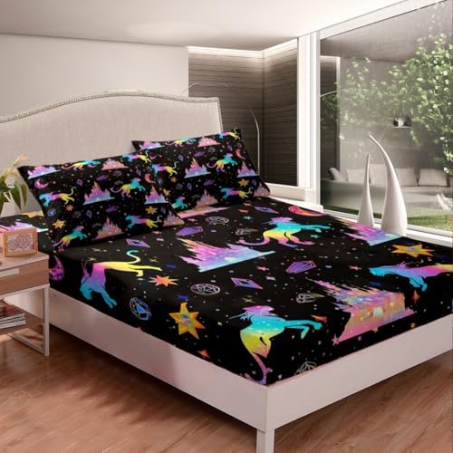 Manfei Dreamy Castle Bedding Set for Girls Boys