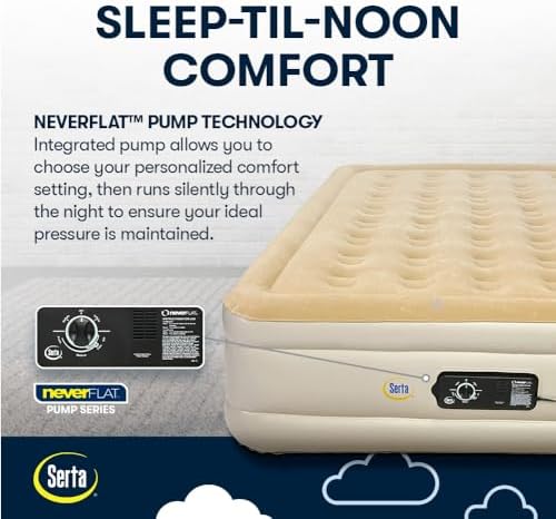 Serta Raised Air Mattress with Never Flat Pump