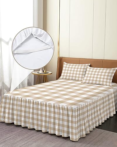 TH XHome 2 Piece Full Bed Skirt Set with Pillowcases