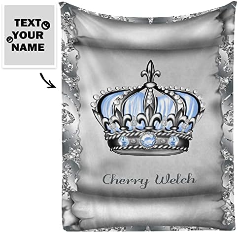 Personalized Baby Blanket with Name - 30x40 Inches Flannel Fleece Throw