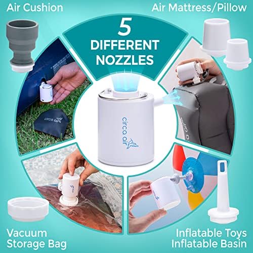 Circa Air Mini Portable Electric Air Pump for Inflatables and Mattresses