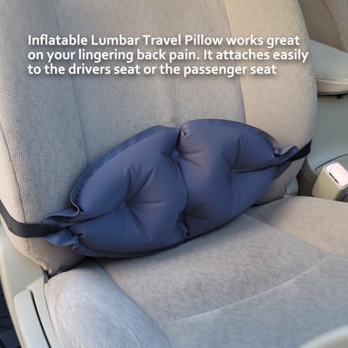 Portable Inflatable Lumbar Support Pillow for Travel and Office