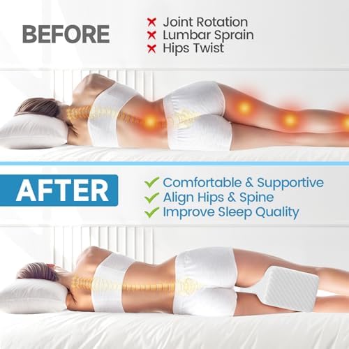 TranquilRelax Knee Pillow for Side Sleepers