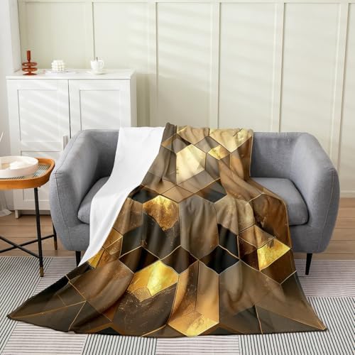 Feelyou Honeycomb Fuzzy Throw Blanket 40x50