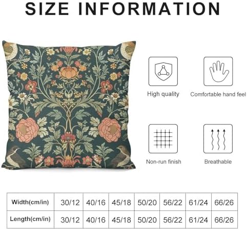Country Bird Pillow Case Set of 2 20x20in