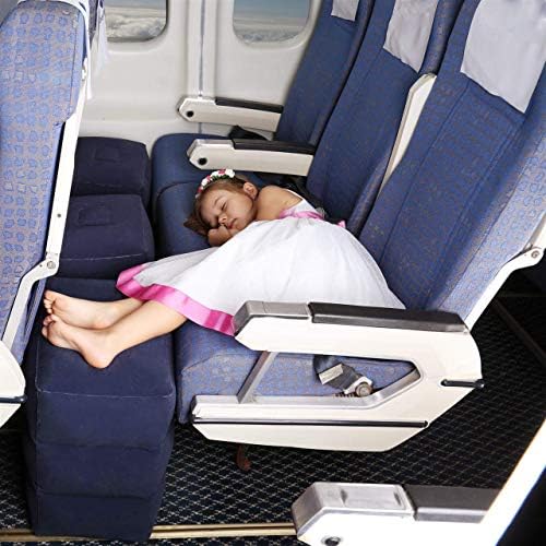 MYFON Inflatable Travel Foot Rest Pillow with 2in1 Storage Bag