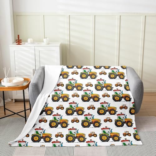 Feelyou Cartoon Excavator Throw Blanket 40x50 Flannel Fleece