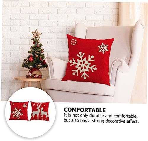 Veemoon 2pcs Christmas Cushion Covers Decorative Pillow Protectors