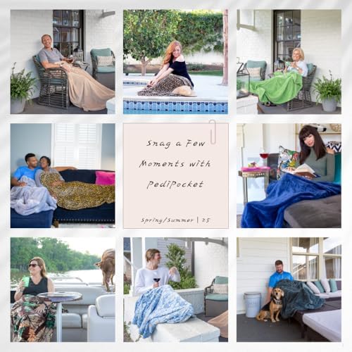 PediPocket Foot Pocket Blanket - Red 50 x 70