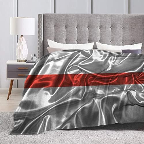 Silk Style Nurses Thin Red Line Flag Throw Blanket 40x30