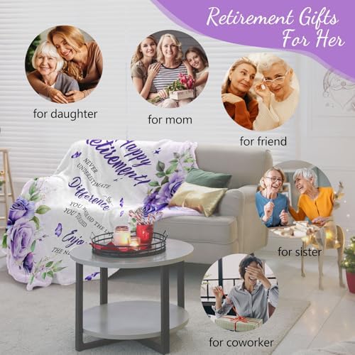 AICLIV Retirement 80x60 Fleece Blanket for Women