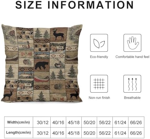 LOMADIA Retro Farmhouse Pillow Case Set of 2 16x16
