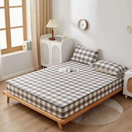 ZIQINPSQ Fitted Sheet Warm Cozy Mattress Protector for All Seasons