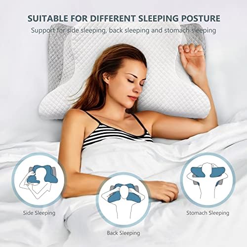 ZAMAT Adjustable Cervical Memory Foam Pillow for Neck Pain Relief