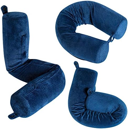 DotDot Twist Memory Foam Travel Pillow - Dark Blue